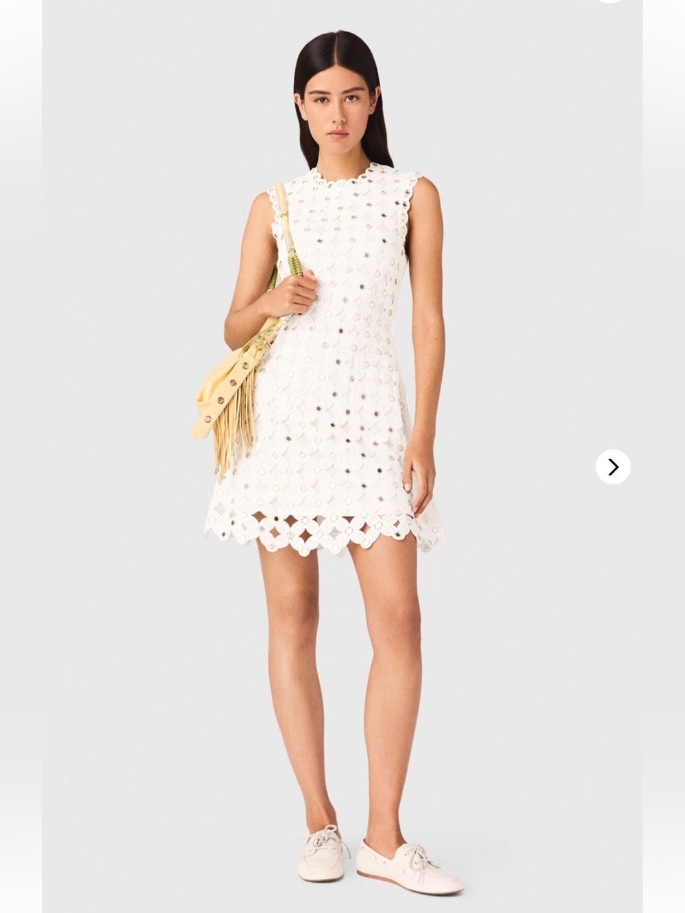 Maje mirrored crochet dress size M worn 1x